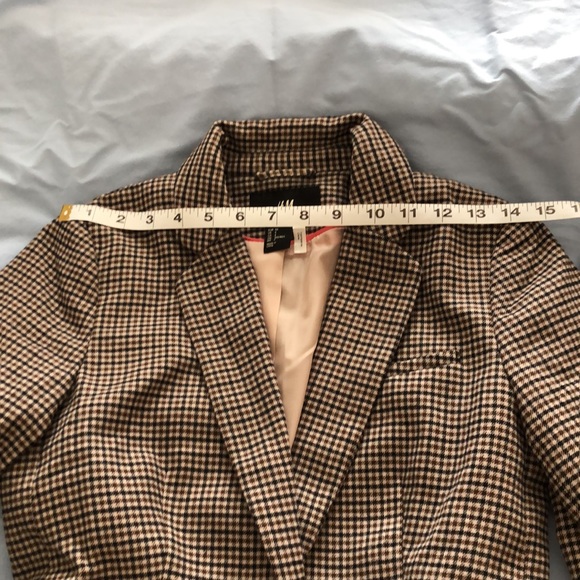 Brown checker blazer size 4 US. H&M brand in good condition - Picture 7 of 15